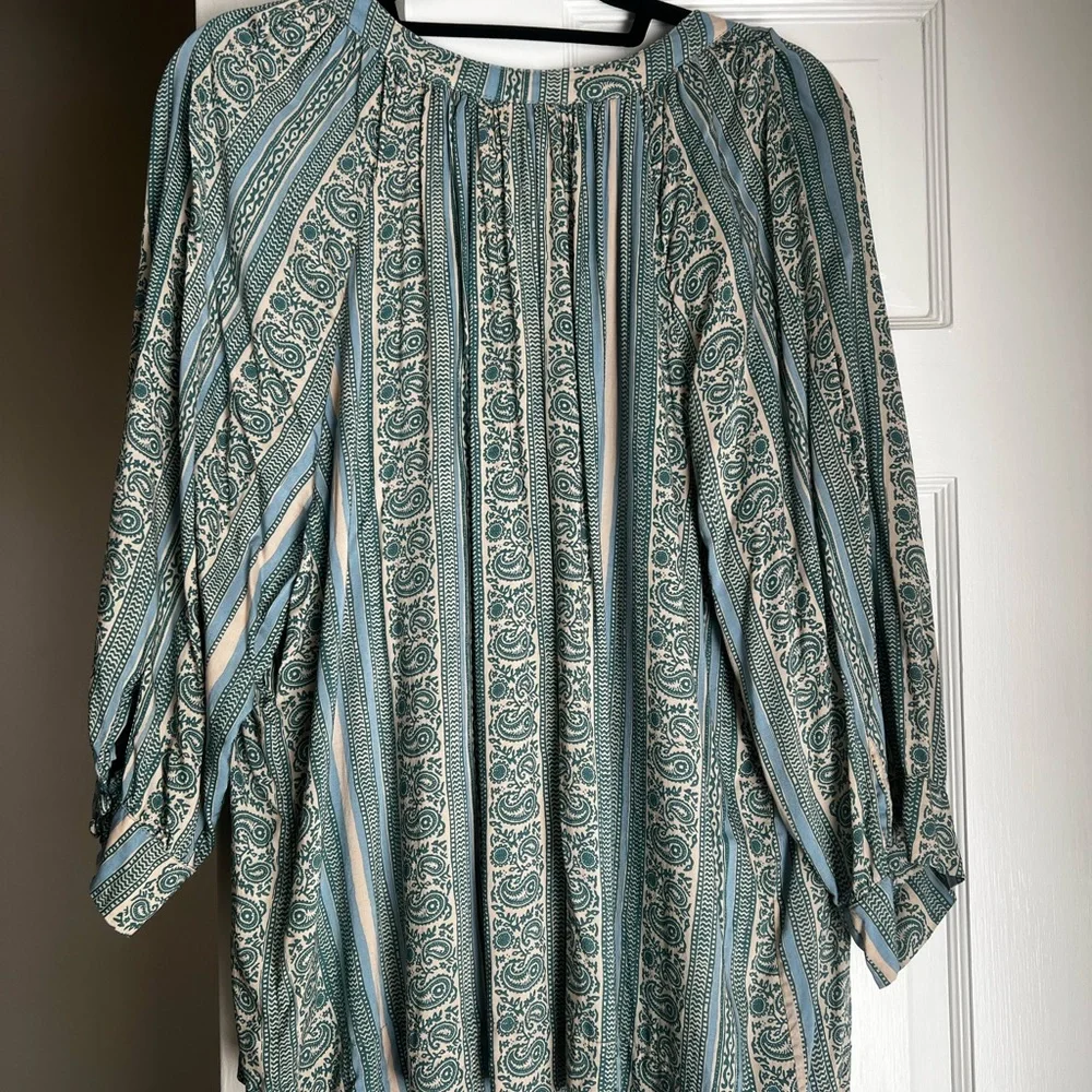 Natalie Martin Remy Paisley Striped Blouse, Large - Picture 5 of 6